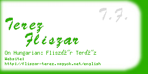 terez fliszar business card